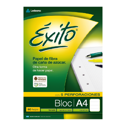 bloc exito a4 80 raya Éxito Block A4 80h rayado hojas A4