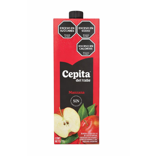jugo cepita manzana 1l en envase tetra