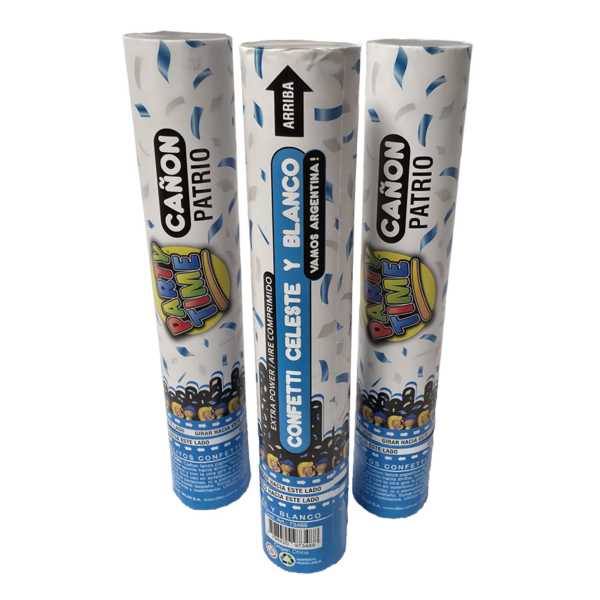 CAÑON ARGENTINA cañon confetti argentina celeste blanco partytime 30cm