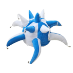 Casco con puntas Dibu Argentina cotillón celeste y blanco con cascabelitos Casa Segal Mendoza