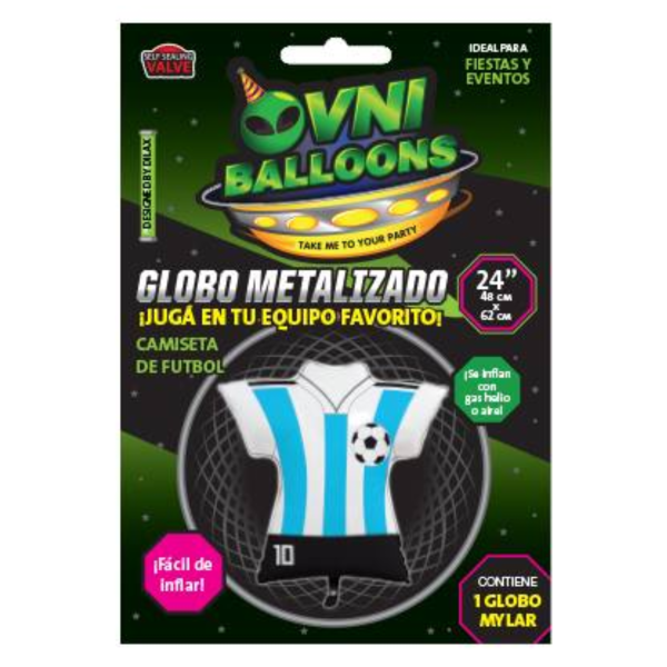 globo camiseta argentina 24 cm decoracion futbol ovni