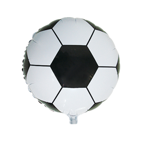 GLOBO PELOTA BYN globo pelota futbol 46 cm metalizado blanco negro