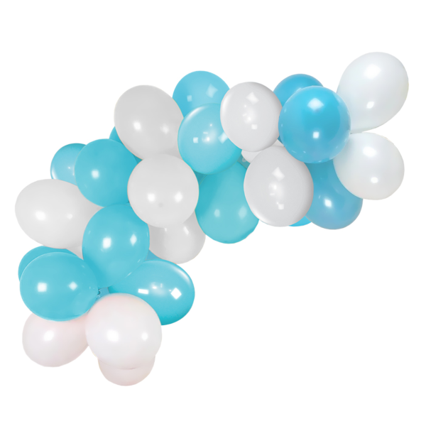 guirnalda globos argentina celeste blanco arco decoracion