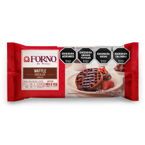 waffle chocolate x6 210g panificado