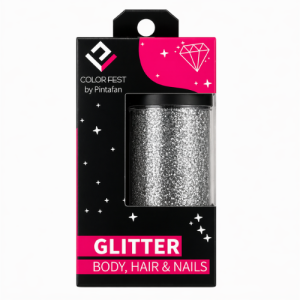 glitter fino plata maquillaje cotillon