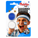 maquillaje argentina celeste blanco pintafan x2