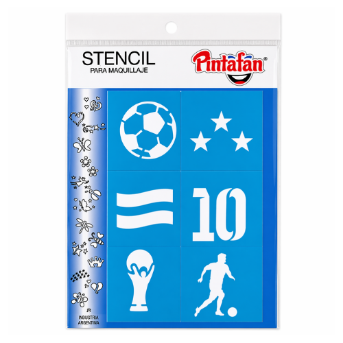 stencil 6en1 3 estrellas stencil maquillaje argentina 6 en 1 pintafan