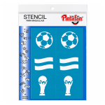 stencil argentina pelota copa bandera maquillaje