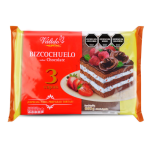 bizcochuelo valido chocolate 680g rectangular tres capas