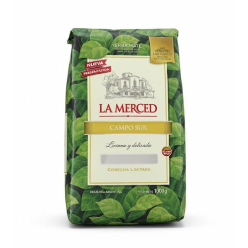 yerba la merced campo sur 1kg paquete