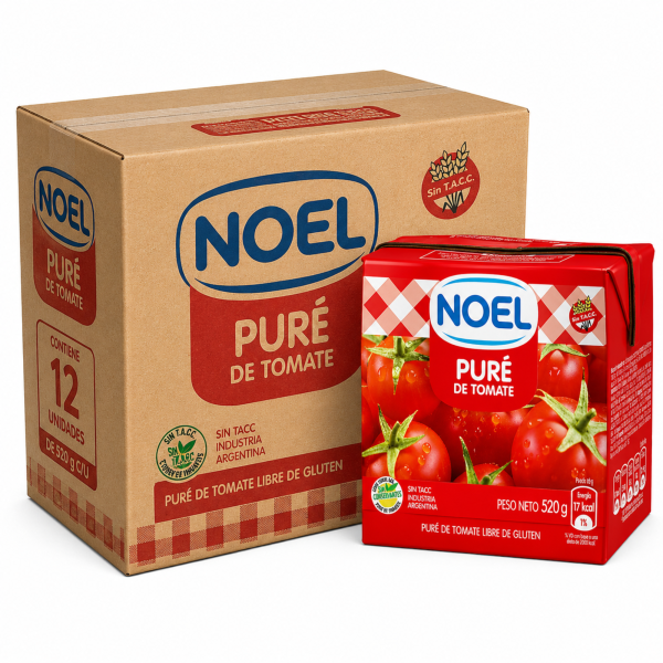 NOEL PURE TOMATE BULTO pure tomate noel 520g bulto x12 unidades mayorista