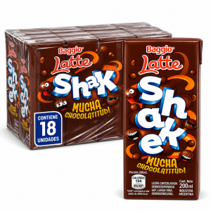 Baggio chocolatada 200cc pack por 18 unidades