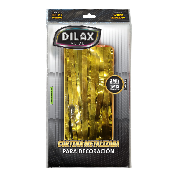 Cortina Metal Oro 2x1 Dilax