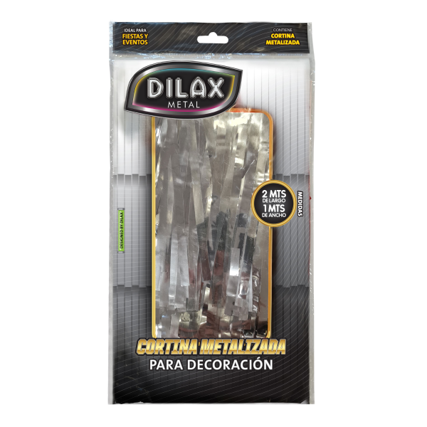 Cortina Metal Plata 2x1 Dilax
