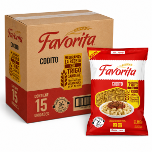 favorita fideos codito 500g bulto x15u