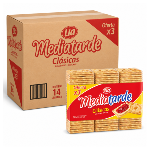 Media Tarde 315g tripack bulto por 14 unidades