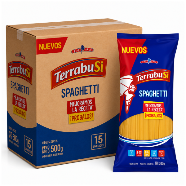 Fideos Spaghetti Terrabusi 500g bulto x15 unidades mayorista Casa Segal