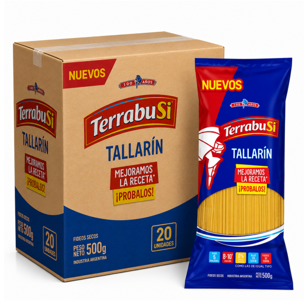 Fideos Tallarín Terrabusi 500g bulto x20 unidades mayorista Casa Segal