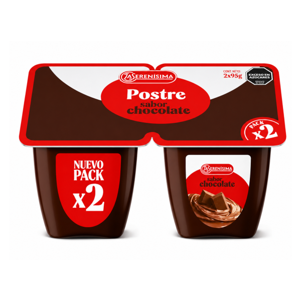 Postre Chocolate x2 190gr La Serenísima