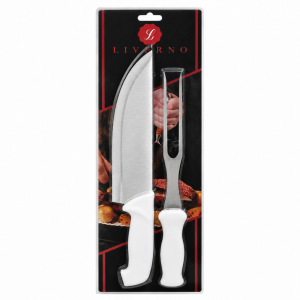 Set Asador 2 Piezas Livorno con cuchillo y tenedor parrillero