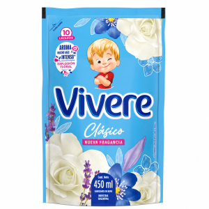 Vivere Clásico 450ml suavizante para ropa fragancia floral