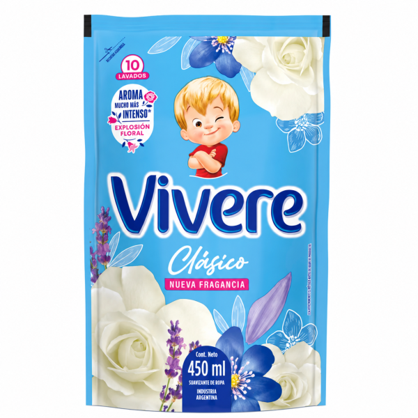 vivere clasico 450 Vivere Clásico 450ml suavizante para ropa fragancia floral