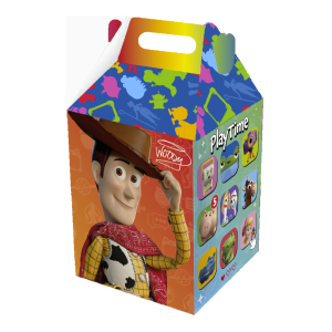Cajas Sorpresa Toy Story 5 x6 con diseño de Woody y personajes temáticos, ideales para souvenirs, golosinas y cumpleaños infantiles.