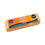 Queso Cheddar La Paulina trozado por kilo para fetear, elaborado 100% con queso, ideal para hamburguesas, sándwiches, tostados y recetas calientes, libre de gluten.