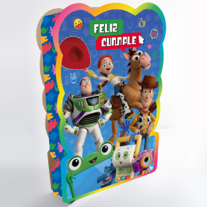 Piñata Toy Story 5 con Woody, Buzz Lightyear, Jessie y Tiro al Blanco para cumpleaños infantiles y fiestas temáticas.