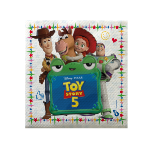 Servilletas Toy Story 5 x20 con Woody, Buzz Lightyear, Jessie y Tiro al Blanco para cumpleaños infantiles, mesas dulces y fiestas temáticas.