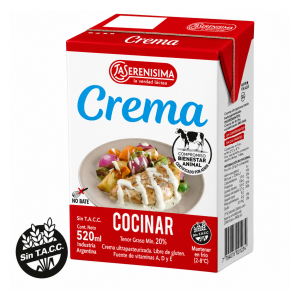 Crema para cocinar La Serenísima 520ml Sin TACC