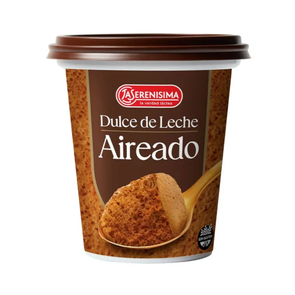 DULCE DE LECHE AIREADO 300G SERENISIMA Dulce de leche aireado La Serenísima 300g Sin TACC