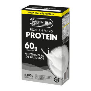 Leche en polvo Protein La Serenísima 400g con 60g de proteína por litro