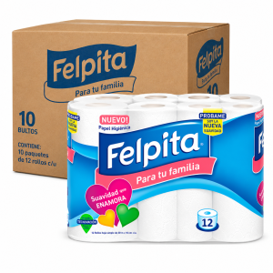 Papel Higiénico Felpita x12 bulto x4 paquetes