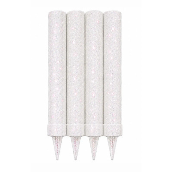 bengala gibre blanco Vela Bengala Gibre Blanca Tucky x1 unidad para cumpleaños, tortas y celebraciones con acabado brillante color blanco