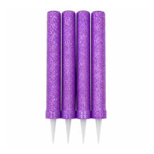 Vela Bengala Gibre Lila Tucky x1 unidad con acabado glitter para decorar tortas de cumpleaños y celebraciones especiales