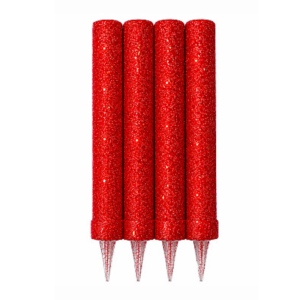 Vela Bengala Gibre Roja Tucky x1 unidad con acabado glitter rojo para decorar tortas de cumpleaños y celebraciones especiales