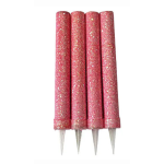 Vela Bengala Gibre Rosa Tucky x1 unidad con acabado glitter rosa para decorar tortas de cumpleaños, baby showers y celebraciones especiales