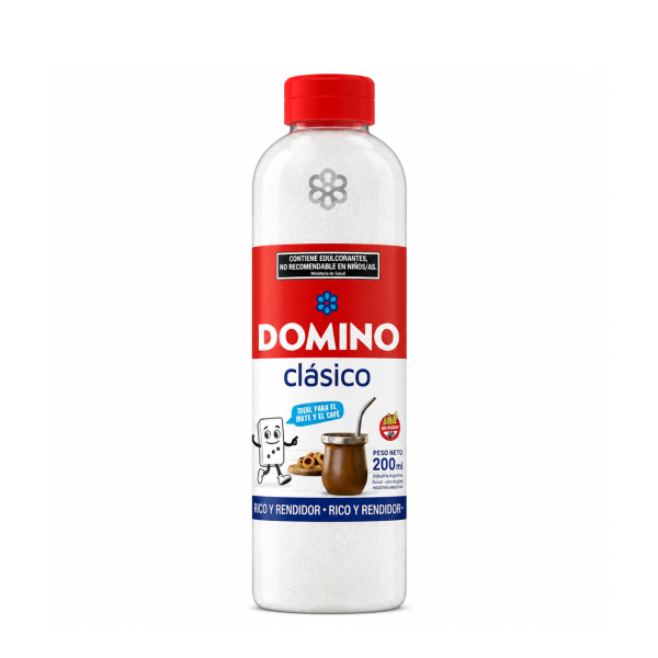 Endulzante Domino Clásico 200 ml líquido ideal para mate, café, té e infusiones de consumo diario.