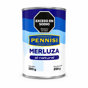 Pennisi Merluza al Natural 380 gr conserva de pescado lista para consumir ideal para ensaladas tartas empanadas y comidas caseras