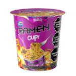 Ramen Arcor Cup Pollo Picante 65 g en vaso individual de fideos instantáneos sabor pollo picante listo para preparar con agua caliente.