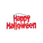 Adorno Happy Halloween naranja colgante para decoración