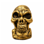 Calavera gigante dorada para colgar en Halloween