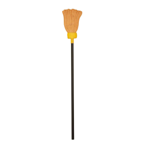 Escoba de bruja Stasio con mango negro para disfraz de Halloween
