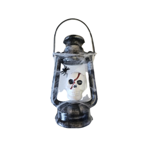 Farol Stasio con calavera araña y telaraña para Halloween
