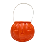 Caramelera calabaza naranja con asa para Halloween