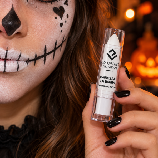 Maquillaje blanco en barra COLORFEST 4 g para Halloween