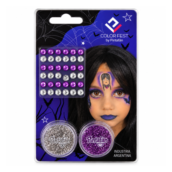 colorfest mini kit merlina Kit de maquillaje Merlina COLORFEST con glitter y strass