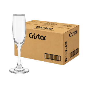 Copa Champagne Chianti Cristar 186cc de vidrio transparente caja x24 unidades