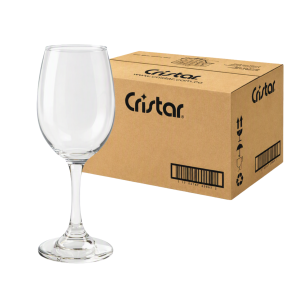 Copa Agua Rioja Cristar 386cc de vidrio transparente caja x24 unidades